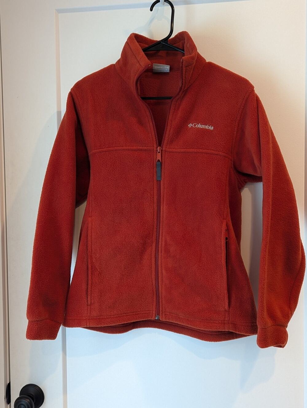 Columbia Girls 14/16 Orange Fleece Jacket Casual School Clemson Tennessee